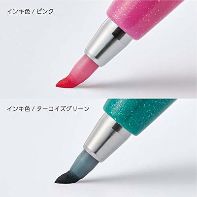 Pentel Fude Touch Brush Sign Pen - 12 Color Set - Japanese Kawaii