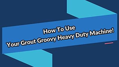 Grout Groovy! Premium Model Electric Stand Up Tile Grout Cleaner | Removes Dirt from Grout | Adjustable Telescopic Handle | 1 Heavy Duty Brush | 20