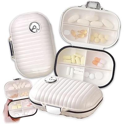 Layer Cute Pill Box With 8 Compartments 7-Day Travel Small Vitamin