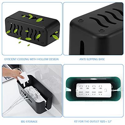 USJIANGM Cable Management Box,Cord Box to Hide Power Strips, Under Desk Cord Organizer Hider to Conceal The Electrical Wires from TV Computer Under Desk and on