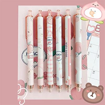 4 pcs 0.35mm Kawaii Erasable Pens For School Supplies Cute Bear Panda Pink  Pig Cat