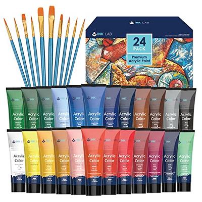 ESRICH Acrylic Paint Set,64PCS Painting Supplies with Wooden Easel,Paint  Brushes,36Colors Acrylic Paint, Canvases,Palette,Paint Knives Etc,Painting