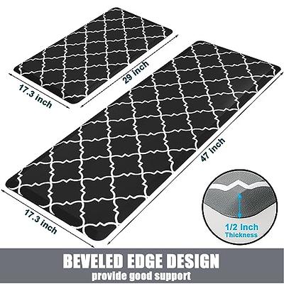 AUTODECO Kitchen Mats and Rugs Set of 2 - Cushioned Anti-Fatigue