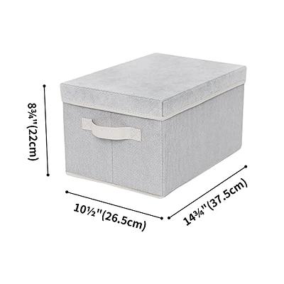 Storage Bins Fabric, Large Storage Bins with Lids, Collapsible Storage Box  Closet Shelf, Decorative Storage Baskets for Organizing Bedroom Dorm  Nursery, Khaki, 1-Pack 