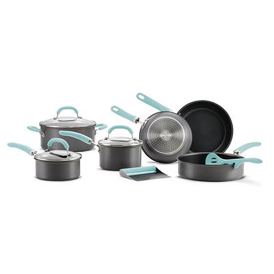 Rachael Ray Cook + Create 11pc Aluminum Nonstick Cookware Set : Target