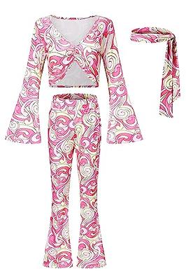 Gionforsy 70s Disco Outfits for Women 70s Costume Disco Accessories Disco  Tops Disco Pants for 1970s Disco Party (Pink, Large) - Yahoo Shopping
