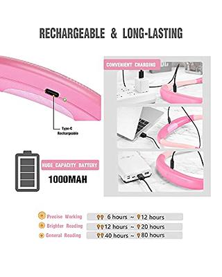 20 LEDs Book Light, USB Rechargeable Reading Light, Eye Care 3 Color &  Stepless Dimming, 1000 mAh Long Battery Life, Touch Control Book Reading  Lamp