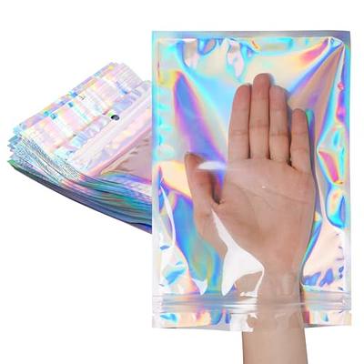 EONJOE 100-Pack Mylar Packaging Bags for Small Business Sample Bag Smell Proof Resealable Zipper Pouch Bags Jewelry Food Lip Gloss Eyelash Phone