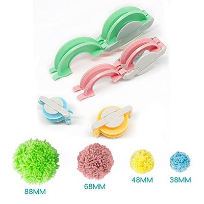 Pompom Makers 4 Sizes Pom Pom Machine Tool Set for DIY Wool Yarn Knitting  Craft Project, with Scissors (Green，Blue，Pink，Yellow) - Yahoo Shopping