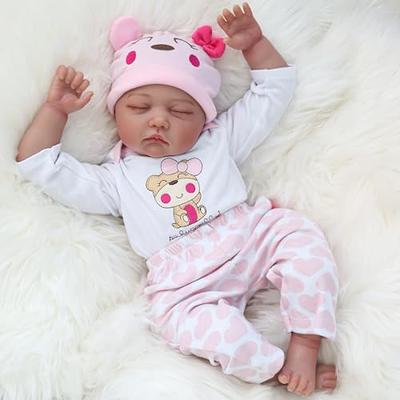  Kaydora Sleeping Reborn Baby Dolls, 22 Inch Lifelike Newborn  Baby Girl Doll, Realistic Baby Reborn Toddler, Handmade Weighted Soft Body  Reborn Dolls That Look Real, Amazing Gift Set for Kids Age