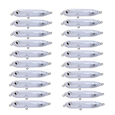 Aneew Bulk 20pcs Unpainted Blanks Lures Top Water Bass Fishing Lures Trout  Popper Crankbaits Vib Swimbaits (20pcs-Popper) - Yahoo Shopping