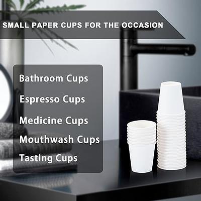 SIUQ 5 oz Paper Cups 300 Count, Disposable Mouthwash Cups for Bathroom,  Small Cup for Hot/Cold Drink