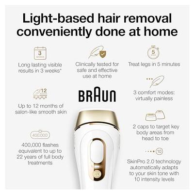 Braun IPL Silk·expert Pro 5 PL5347 Latest Generation IPL for Women and Men,  At-Home Hair Removal System, White and Gold, with Wide Head and Two  Precision Heads - Yahoo Shopping