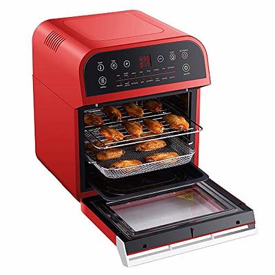 GoWISE USA 12.7 Qt. Black Rotisserie Oven and Air Fryer with