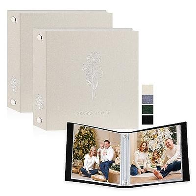 Lanpn Photo Album 11x14, Linen Hard Cover Acid Free Slip Slide in Photo  Albums Sleeves Holds 100 Top Load Vertical Only 11x14 Pictures (Grey)