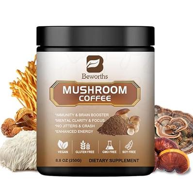 VitaCup Mushroom Coffee Pods - Boost Focus & Immunity with Lions Mane,  Chaga, Vitamins, for Memory & Clarity, Recyclable K-Cup Pods, 16 Ct