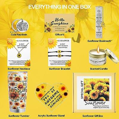 Birthday Gifts for Wome Sunshine Gifts Baskets Valentines Day Gifts for  Friends Female Self Care Package Thinking of You Gift Box for Her Sunflower