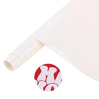 AHIJOY Puff Vinyl Heat Transfer White 3D Puffy HTV 10 x 6FT Puff