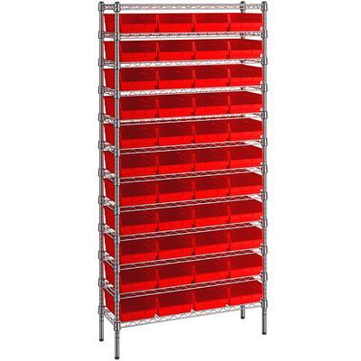 Regency Red Shelf Bin, 11 5/8 x 8 3/8 x 4