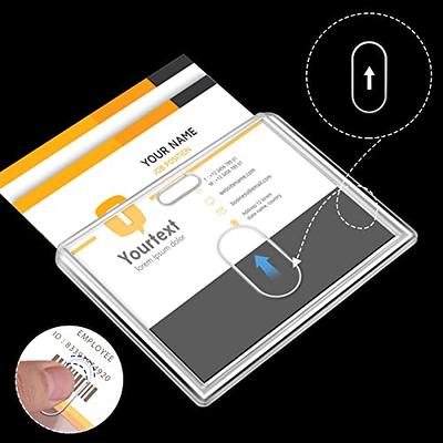 Cobee Hard 2 Card Badge Holder,2 Pieces Heavy Duty ID Card Protector Clear  Acrylic Badge Holder with Thumb Hole Plastic Badge Protector Case for  Driver Licenses Passes Office School(Horizontal) - Yahoo Shopping