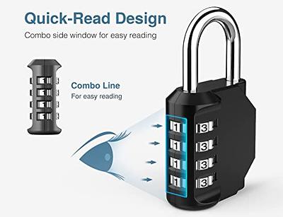 Puroma 1 Pack Combination Lock 4 Digit Locker Lock Outdoor Waterproof  Padlock for School Gym Locker, Sports Locker, Fence, Toolbox, Gate, Case,  Hasp Storage (Silver) - Yahoo Shopping