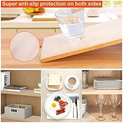 PABUSIOR Shelf Liners Drawer Liners - White Kitchen Cabinet Liner, 12 x 360  Inch Roll, Non-Slip, Waterproof, Easy to Cut, Non-Adhesive, Washable