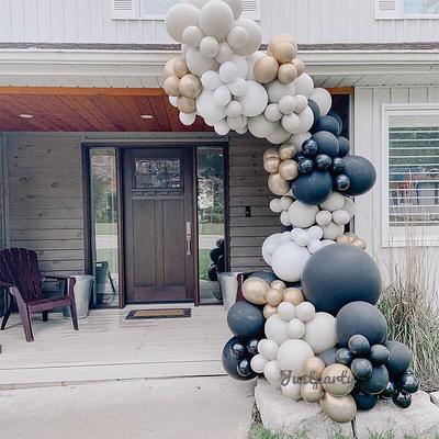 126Pcs Matte Black White Balloon Garland Arch Kit Baby Shower Decoration Wedding  Supplies Anniversary Birthday Party Baptism - Yahoo Shopping