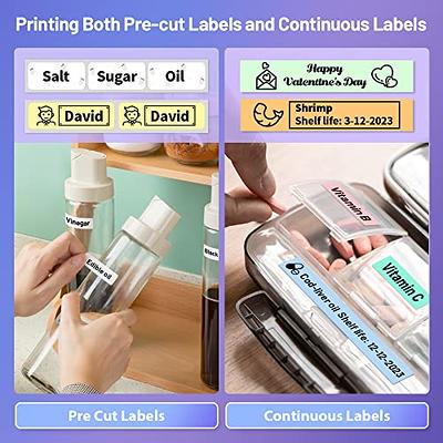 Phomemo D30 Label Maker Machine with Tape, Portable Bluetooth Label Printer, Small Smart Phone Handheld Sticker Mini Labeler Multiple Templates Font