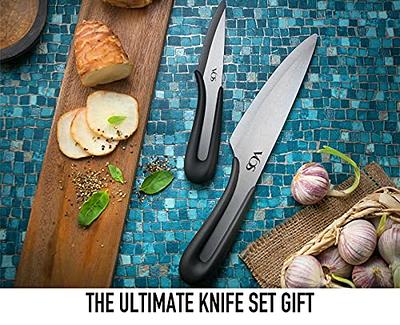 Vos Ceramic Knife Set with Covers 2 Pcs - 5 Santoku Knife, 3 Paring Knife  and 2 Black Covers - Advanced Kitchen Knives for Cutting, Chopping,  Slicing, Dicing with Ergonomic Unique Handles - Yahoo Shopping