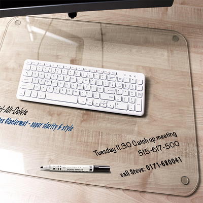 Artistic Eco-Clear Desk Pad with Antimicrobial Protection 17 x 22 Clear Polyurethane