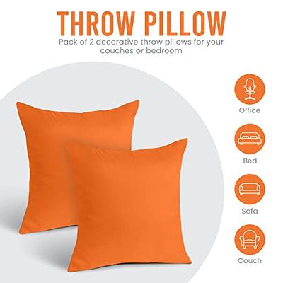 Utopia Bedding Throw Pillows Insert (Pack of 2, White) - 18 x 18 Inches Bed  and Couch Pillows - Indoor Decorative Pillows