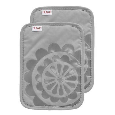 T-fal Charcoal Medallion Cotton Silicone Pot Holder (2-Pack) 97164