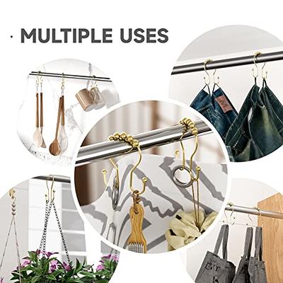 12pcs Shower Curtain Hooks Rings, Plastic Rust Proof Shower Hooks For  Shower Curtain, S Hooks For Hanging Curtain, Clothes