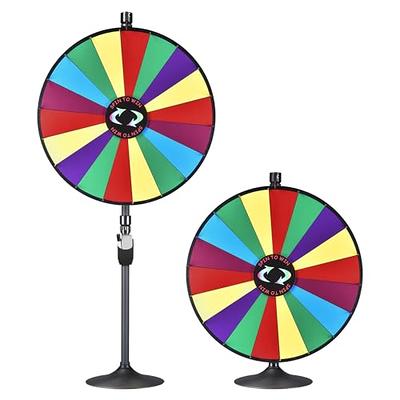 WinSpin 18 Inch Tabletop Color Prize Wheel 14 Slots Editable Fortune  Carnival Spinning Game