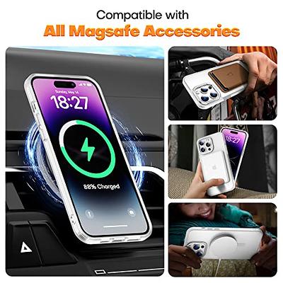 JETech Magnetic Case for iPhone 15 Pro Max 6.7-Inch Compatible with MagSafe  (NOT for iPhone 15 Pro 6.1-Inch), Translucent Matte Back Slim Shockproof  Phone Cover : : Electronics