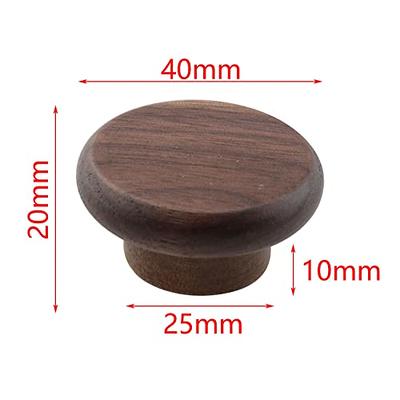 Wooden Round Cabinet Handles Pulls Single Hole Cupboard Wardrobe