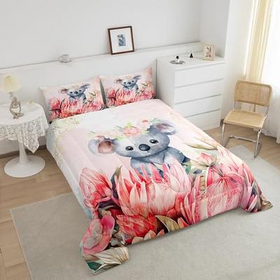 MOTNTD Floral Duvet Cover Twin Soft Cotton Bedding Set Twin