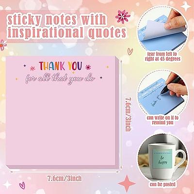 4 Pieces Inspirational Sticky Notes Mini Motivational Note Pads