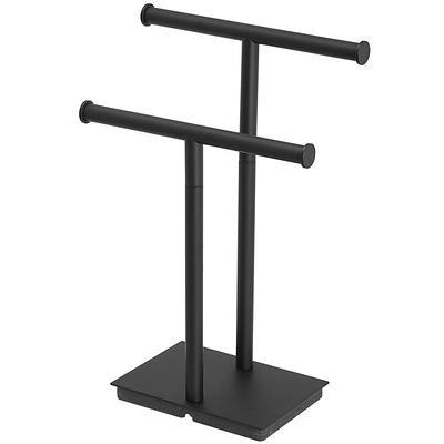 Acehoom Bathroom Freestanding Toilet Paper Holder Stand with RESERVER in Matte Black