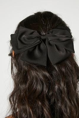 Emilyrose Couture Large Velvet Hair Bow Collection (Barrette, Black)