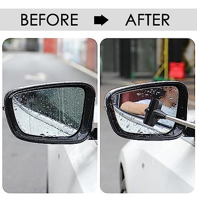 Car Rearview Mirror Wiper Portable Automobile Mirror Squeegee Long Handle  Cleaner 