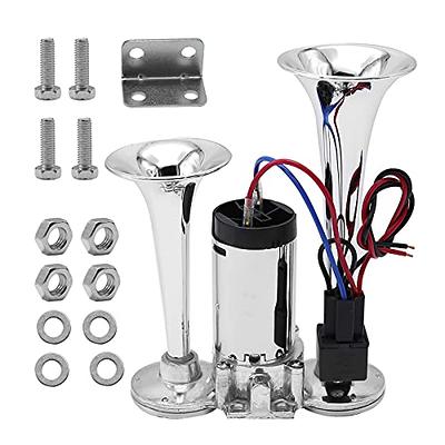 600DB Super Loud Car Electric Horn 12V Dual Trumpets Air Horn Kit with  Compressor Unit for Truck Boat Train Speaker - Yahoo Shopping