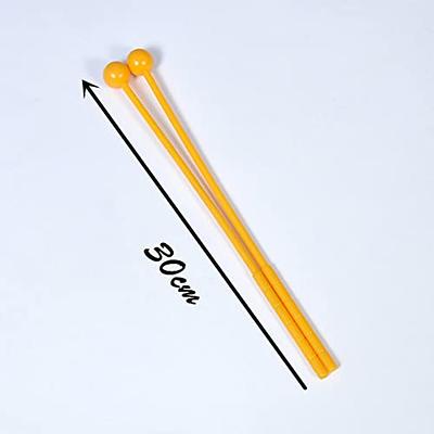 2pcs 30CM Bass Drum Mallet Marching Bass Drum Sticks Mallet Wool Felt Head  Stainless Steel Handle