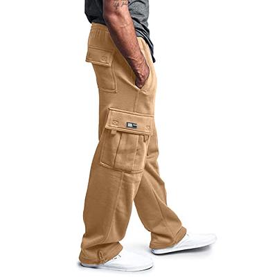 Men Casual Cargo Combat Joggers Pants Tapered Sports Work Trousers Side  Pocket