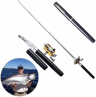 Pocket Fishing Rod with Reel, High Hardness Telescopic Mini Pen