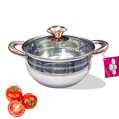 Stainless Steel Stockpot 5 QT Large Stock Pot for Soup Induction Cooking Pot