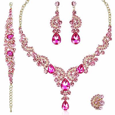 New Necklace and Earring set - Pink Costume Jewelry | eBay