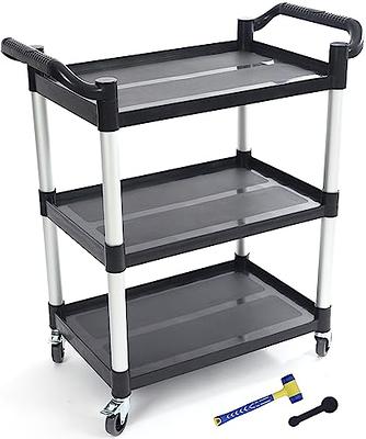 Utility Service Cart With 3 Shelves