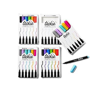 M.C. Squares Tackie Markers Set, Smudge Free Wet Erase Pens for Writing on Dry  Erase, Acrylic, Glass, Metal, White Boards, Erasable with Water, Fine  Point Tip