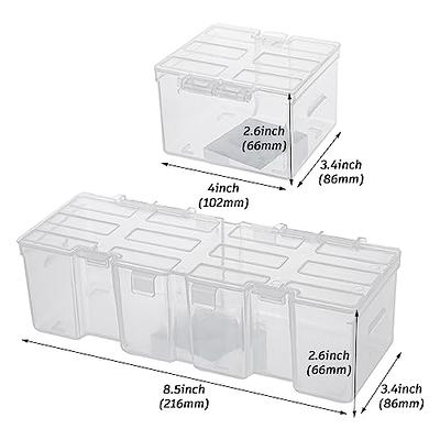  RHBLME 100 Pack Small Clear Plastic Bead Organizer Box Bulk,  2.1 x 2.1 x 0.8 Mini Square Bead Storage Containers with Lids, Bead  Holder Organizer for Small Items Crafts Jewelry Craft